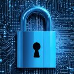 Hellblaues Schloss auf blauem Hintergrund