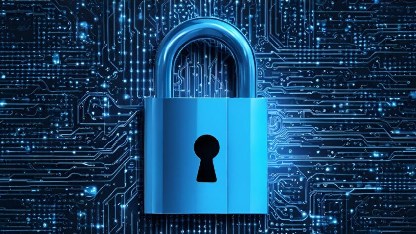 Hellblaues Schloss auf blauem Hintergrund